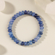 Aquamarine Blue Cracked Ice Beaded Bracelet