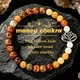 Rhodonit-Rosenquarz-Armband mit Perlen für Damen, natürlicher Stein, sieben Chakra, Lotus
