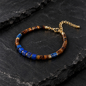 L2286-Lapis Lazuli Tiger Eye Bracelet Natural Stone Beaded Bracelet For Women Adjustable Geometric