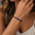L2286-Lapis Lazuli Tiger Eye Bracelet Natural Stone Beaded Bracelet For Women Adjustable Geometric