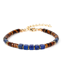 L2286-Lapis Lazuli Tiger Eye Bracelet Natural Stone Beaded Bracelet For Women Adjustable Geometric