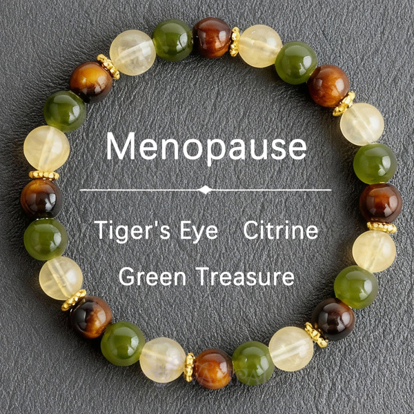 Handmade Citrine Tiger's Eye Beaded Crystal Bracelet