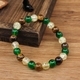 Handgefertigtes Unikristall-Tigeraugen-Armband mit Perlen für Herren und Damen