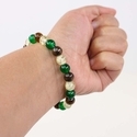 Handgefertigtes Unikristall-Tigeraugen-Armband mit Perlen für Herren und Damen