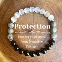 White Cat's Eye Beaded Bracelet Natural Stone Vintage Minimalist
