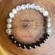 Armband mit weißen Katzenaugen-Perlen, natürlicher Stein, Vintage, minimalistisch