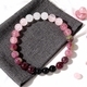 Garnet Crystal Flower Beaded Bracelet Green Stone