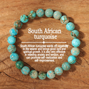 L1960-Imperial Turquoise Bracelet Bohemian Natural Turquoise Blue Round Bead Bracelet