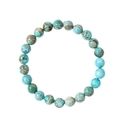 L1960-Imperial Turquoise Bracelet Bohemian Natural Turquoise Blue Round Bead Bracelet