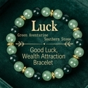 L2264-Foreign Trade Bracelet Green Aventurine Bead Bracelet For Men And Women