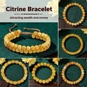 Yellow Crystal Round Bead Bracelet Hand Jewelry