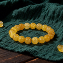 Yellow Crystal Round Bead Bracelet Hand Jewelry