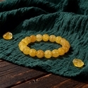 Yellow Crystal Round Bead Bracelet Hand Jewelry