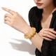 Yellow Crystal Round Bead Bracelet Hand Jewelry