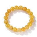 Yellow Crystal Round Bead Bracelet Hand Jewelry