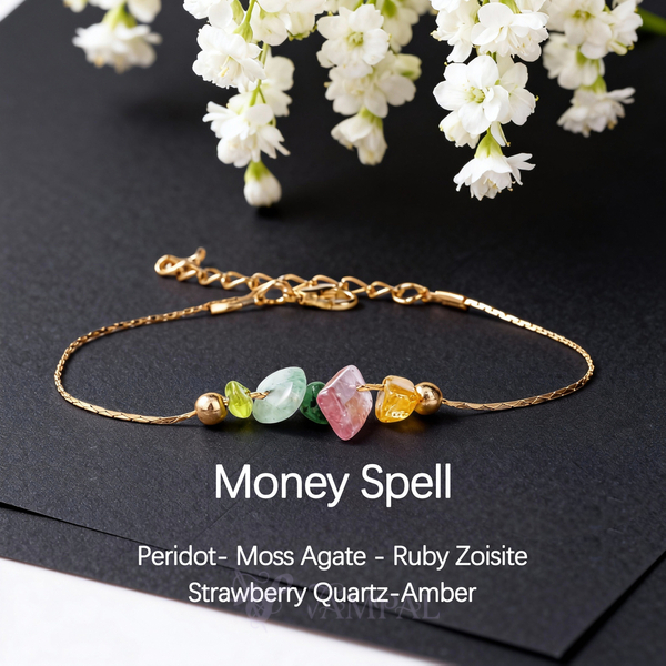 Minimalist Natural Stone Beaded Bracelet Necklace Set