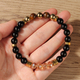 Vintage Faceted Crystal Stone Bead Bracelet For Women