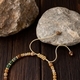 Handmade Woven Cord Strawberry Quartz Beaded Bracelet
