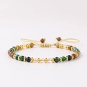 Handmade Woven Cord Strawberry Quartz Beaded Bracelet
