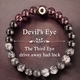 Snowflake Obsidian Evil Eye Beaded Bracelet Bangle