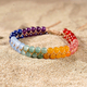 Colorfast Lapis Lazuli Crystal Double-Layer Woven Anklet For Girls