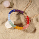 Colorfast Lapis Lazuli Crystal Double-Layer Woven Anklet For Girls