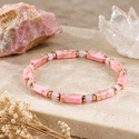 Faceted Crystal Beaded Bracelet For Women Pink Turquoise Handmade Jewelry