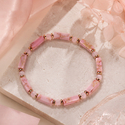 Faceted Crystal Beaded Bracelet For Women Pink Turquoise Handmade Jewelry
