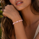 Faceted Crystal Beaded Bracelet For Women Pink Turquoise Handmade Jewelry