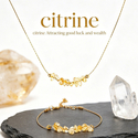 Crushed Stone Necklace Bracelet Set European American Collarbone Chain