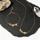 Crushed Stone Necklace Bracelet Set European American Collarbone Chain
