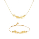 Crushed Stone Necklace Bracelet Set European American Collarbone Chain
