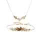 L2107 Bracelet + Necklace Bohemian Natural Amazonite Beaded Bracelet Necklace Set