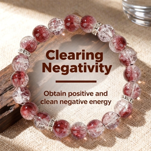 Bohemian Round Bead Crystal Bracelet Imitation Red Agate