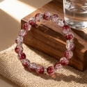 Bohemian Round Bead Crystal Bracelet Imitation Red Agate