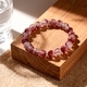 Bohemian Round Bead Crystal Bracelet Imitation Red Agate