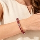 Bohemian Round Bead Crystal Bracelet Imitation Red Agate