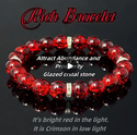 Bohemian Round Bead Crystal Bracelet Imitation Red Agate