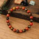 L1805-Tiger's Eye African Pine Vintage Natural Stone Beaded Bracelet Tiger's Eye Turquoise