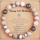 Pink Zebra Natural Stone Bracelet