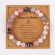 Pink Zebra Natural Stone Bracelet