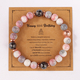 Pink Zebra Natural Stone Bracelet