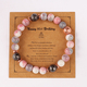 Pink Zebra Natural Stone Bracelet