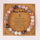 Pink Zebra Natural Stone Bracelet