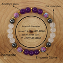 Round Bead Crystal Bracelet With Imperial Stone For Women