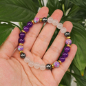 Round Bead Crystal Bracelet With Imperial Stone For Women