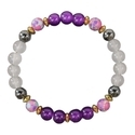 Round Bead Crystal Bracelet With Imperial Stone For Women