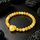 L2315-Heart Bracelet Round Bead Heart Crystal Bracelet For Women