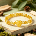 L2315-Heart Bracelet Round Bead Heart Crystal Bracelet For Women