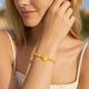 L2315-Heart Bracelet Round Bead Heart Crystal Bracelet For Women